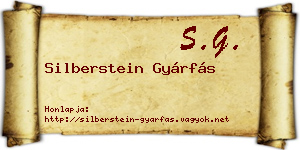 Silberstein Gyárfás névjegykártya